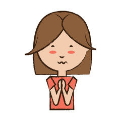 cartoon woman icon