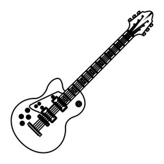 Naklejka na ściany i meble Electric guitar music instrument icon vector illustration graphic design