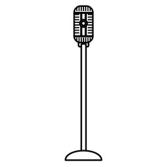 Vintage microphone isolated icon vector illustration graphic design