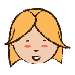 cartoon woman icon