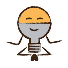 kawaii light bulb icon