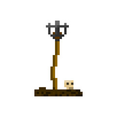 Pixel old torch for games and web sites