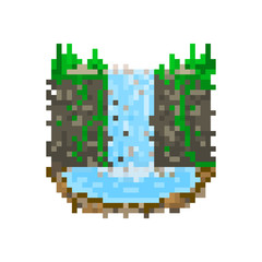 Pixel waterfall for games and web sites