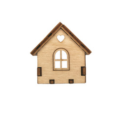 Obraz na płótnie Canvas Small toy house home isolated on white background.