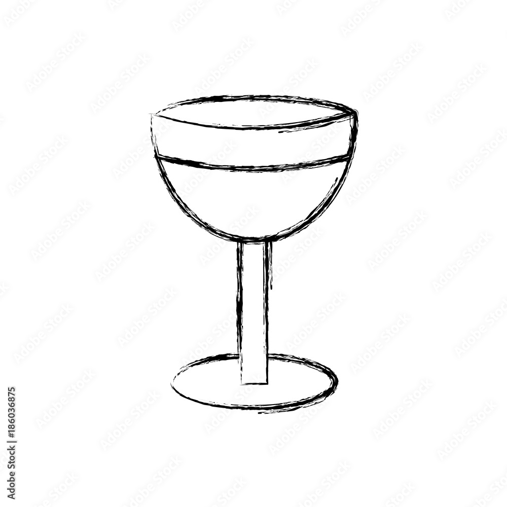 Sticker chalice isolated symbol icon vector illustration graphic design