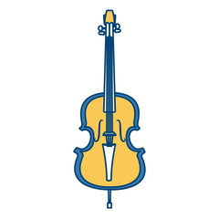 Obraz na płótnie Canvas Violin music instrument icon vector illustration graphic design