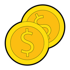 coin money isolated icon