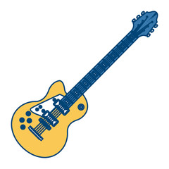 Obraz premium Electric guitar music instrument icon vector illustration graphic design
