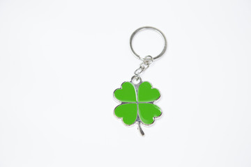 four-leaf clover green key chain 
