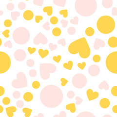 Vector seamless pattern hearts for valentine day