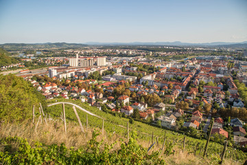 Ausblick und Sehenswürdigkeiten von Maribor, Slowenien