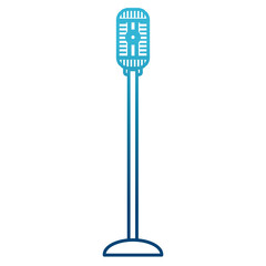 Vintage microphone isolated icon vector illustration graphic design