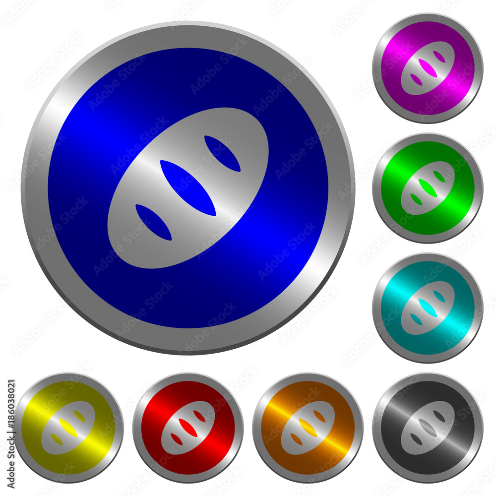 Poster bread luminous coin-like round color buttons
