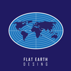 Flat earth desing concept illustration vector graphic