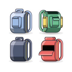 colorfull school backpack education concept