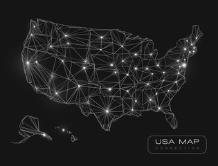 United States map abstract vector background