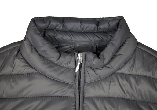 Black Fashion Coat Close Up Zipper