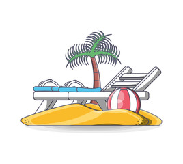 beach chair summer holiday vacation