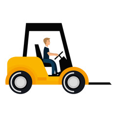 forklift vehicle isolated icon