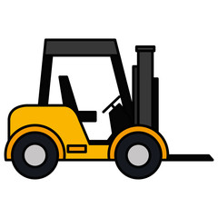 forklift vehicle isolated icon