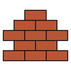 Obraz premium bricks wall pile icon