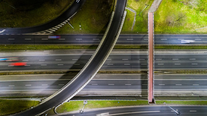 Autostrada perspektywa dron