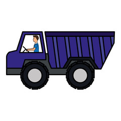 truck dump isolated icon