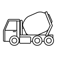 concrete mixer truck icon