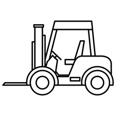 forklift vehicle isolated icon