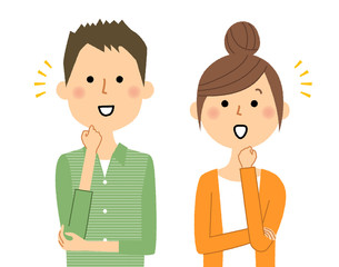 若いカップル 　気付く