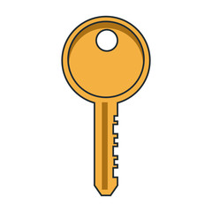 Door key isolated icon vector illustration graphic design