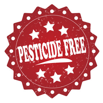 Pesticide Free Vintage Red Stamp