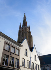 Fototapeta na wymiar Church of Our Lady, Bruges, belgium 