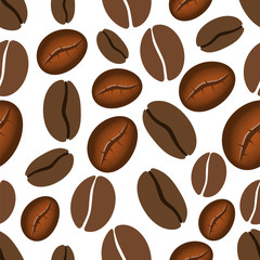 Seamless pattern of coffee. Vector illustration.