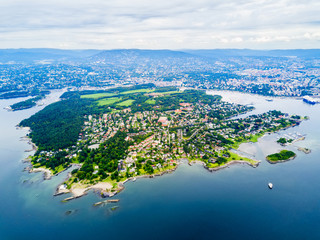 Bygdoy aerial view, Oslo - obrazy, fototapety, plakaty