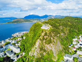 Alesund aerial panoramic view