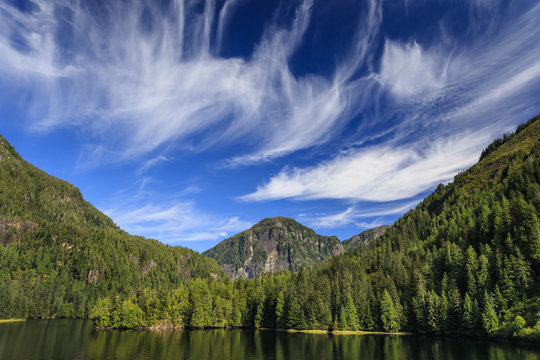 Rudyerd Bay, float plane and spectacular clouds, beautiful day, Misty Fjords National Monument, Summer, Ketchikan, Alaska