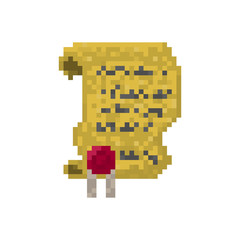 Obraz premium Pixel old scroll for games and web sites