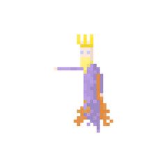 Pixel character Ghost of king for games and web sites