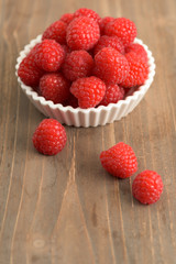 Ripe sweet raspberries
