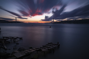 Bosphorus Bridge istanbul Turkey ( July 15 martyr bridge ) magnificent view of istanbul