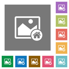 Obraz premium Default image square flat icons
