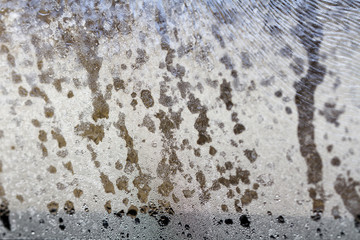 Water drops on window from rain and condensation macro