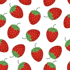 Seamless strawberry pattern. Vector illustration.
