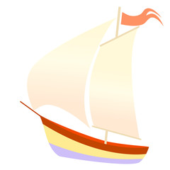 illustration of boat on white background