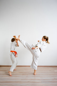 Karate kids training