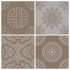 Traditional korean, japanese, chinese seamless pattern