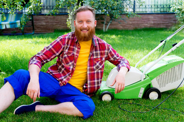Fototapeta premium Young man gardening