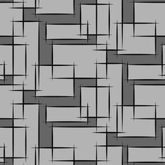Geometric seamless pattern with gray restangle