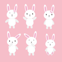 Obraz na płótnie Canvas Cute Rabbit Vector